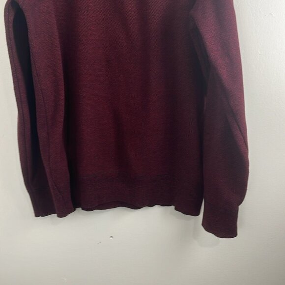 Robert Graham Burgundy Cotton 1/4”-Zip Pullover - Picture 2 of 10
